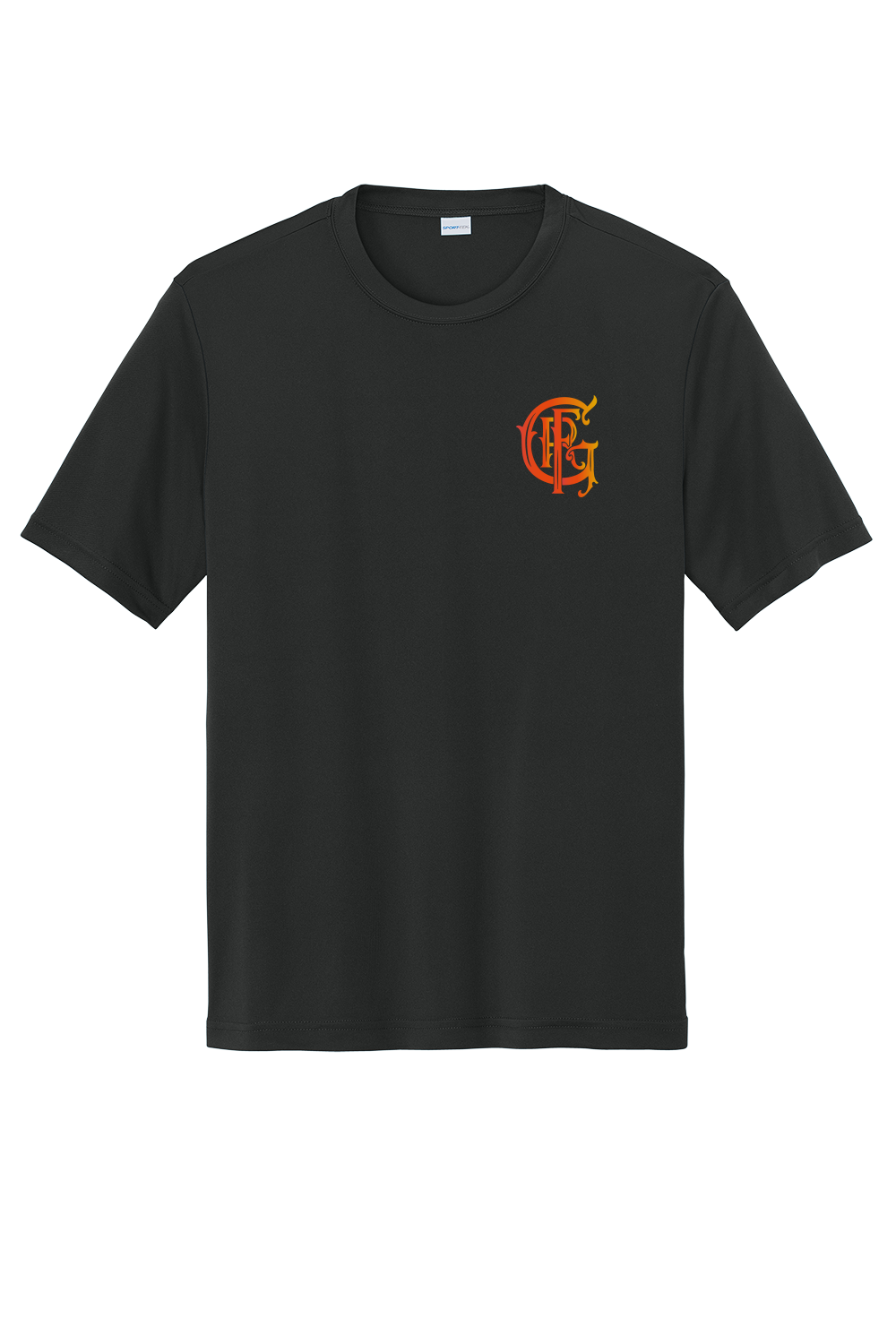 GFR R96 Bomberos Moisture Wicking 100% Poly Short Sleeve Crew Neck BLACK