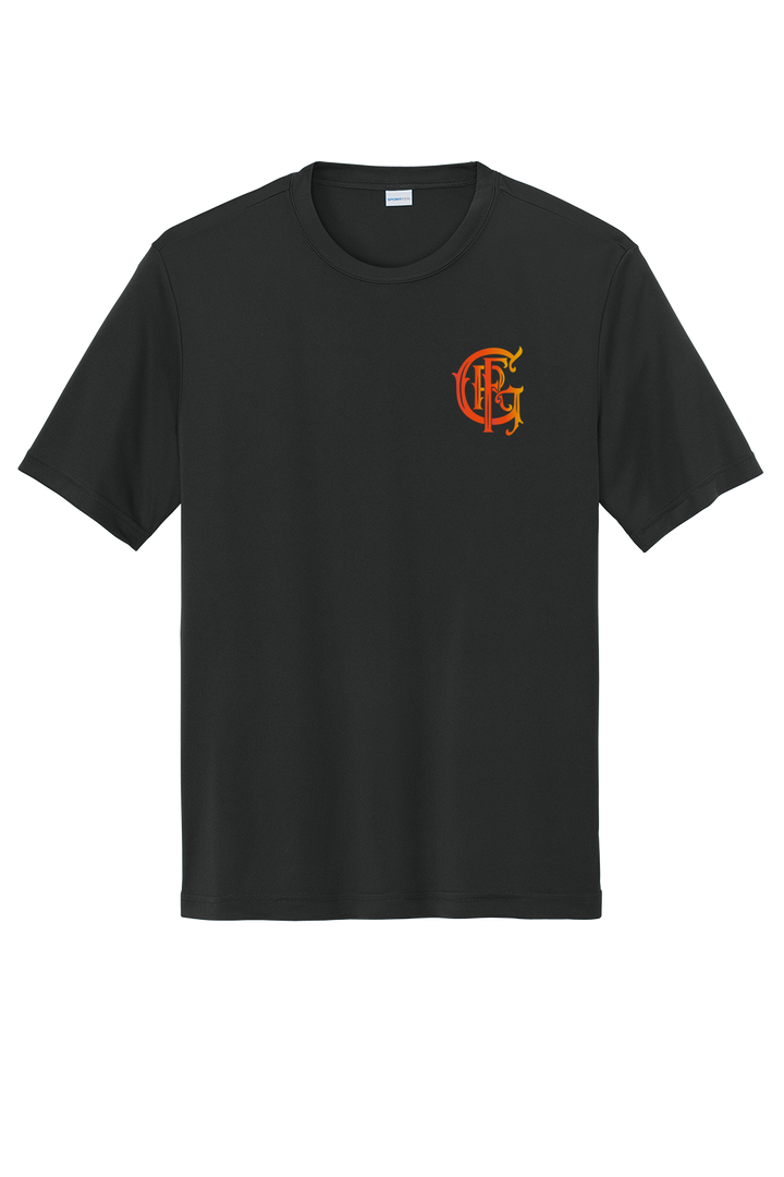 GFR R96 Bomberos Moisture Wicking 100% Poly Short Sleeve Crew Neck BLACK
