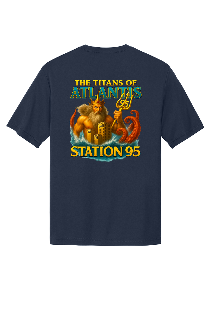 GAFR R95 Atlantis Moisture Wicking 100% Poly Short Sleeve Crew Neck Navy