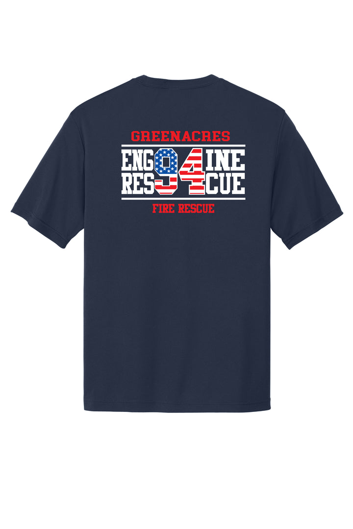 GAFR R94 Flag Moisture Wicking 100% Poly Short Sleeve Crew Neck Navy