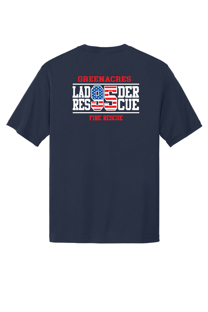 GAFR R95 Flag Moisture Wicking 100% Poly Short Sleeve Crew Neck Navy