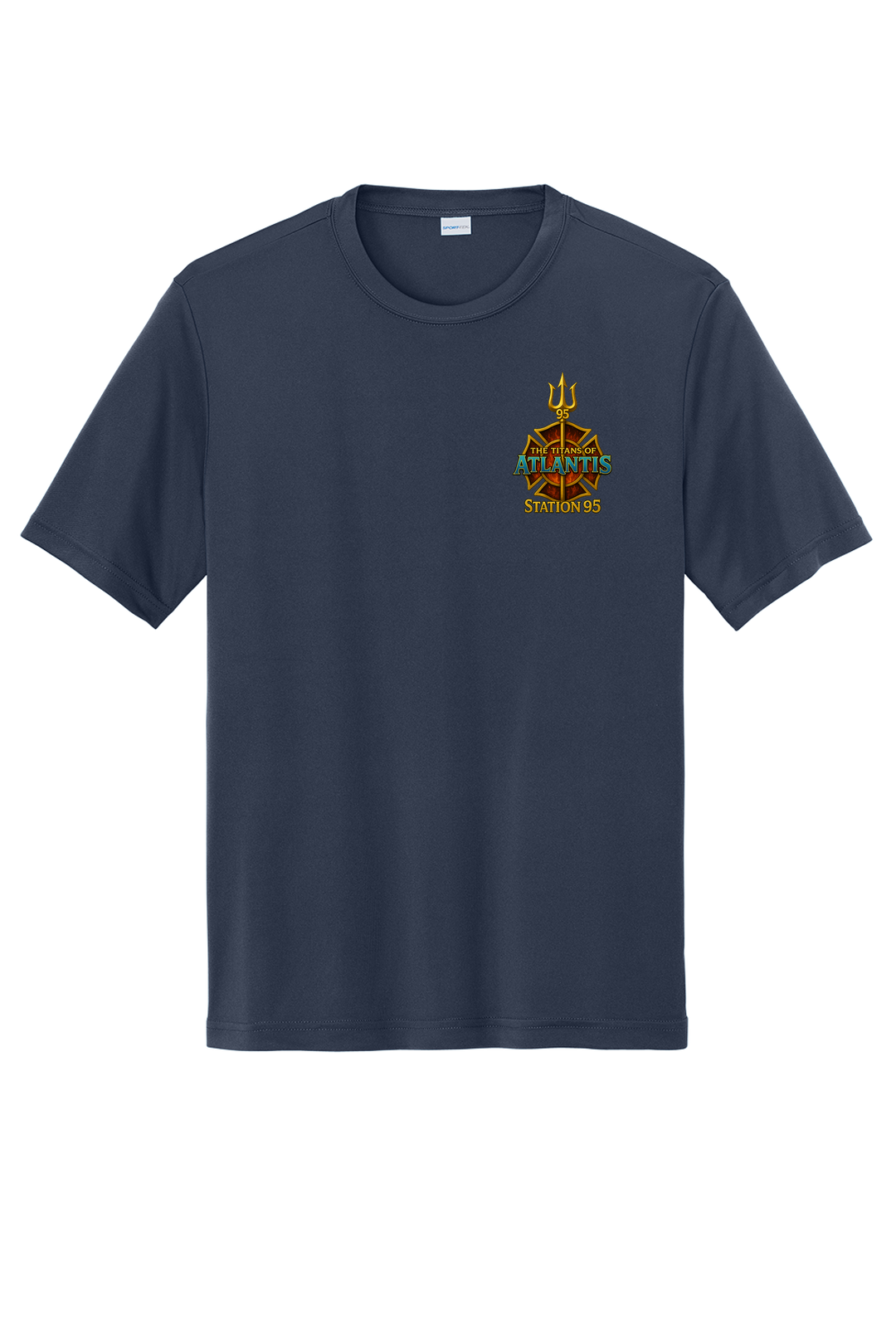 GAFR R95 Atlantis Moisture Wicking 100% Poly Short Sleeve Crew Neck Navy