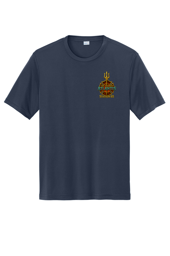 GAFR R95 Atlantis Moisture Wicking 100% Poly Short Sleeve Crew Neck Navy