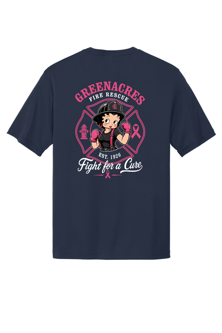 GFR Breast Cancer Awareness 2026 Betty Boop moisture wicking shirt back Navy ST350
