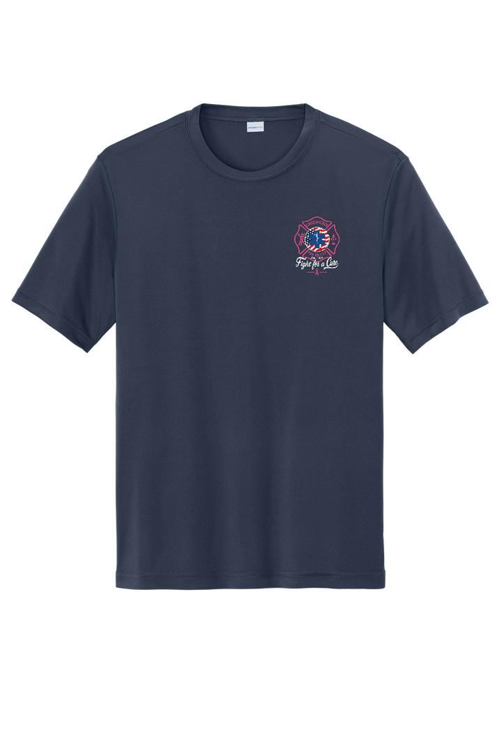 GFR Breast Cancer Awareness 2026 moisture wicking shirt front Navy ST350