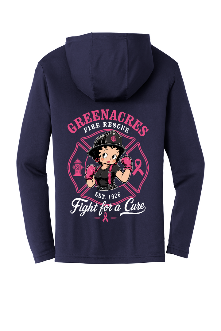 GFR Breast Cancer Awareness 2026 Betty Boop moisture wicking hoodie back Navy ST358