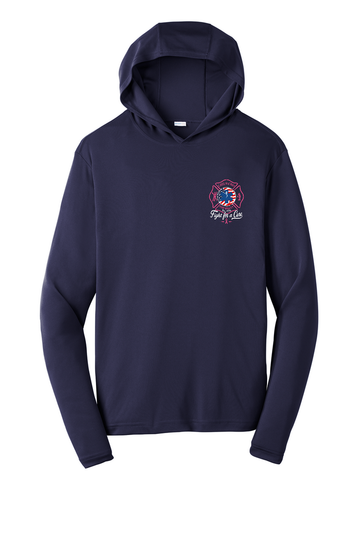 GFR Breast Cancer Awareness 2026 moisture wicking hoodie front Navy ST358