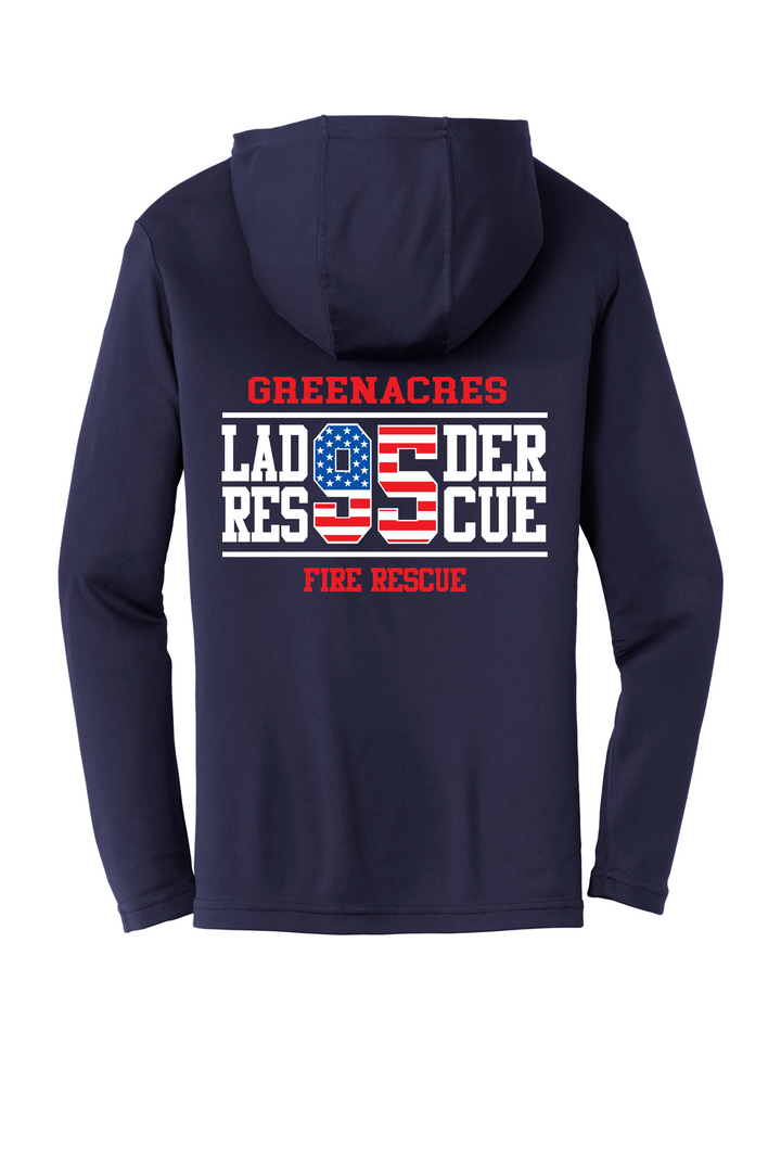 GFR R95 Flag Navy 100% poly  Moisture-wicking Long sleeve hoodie