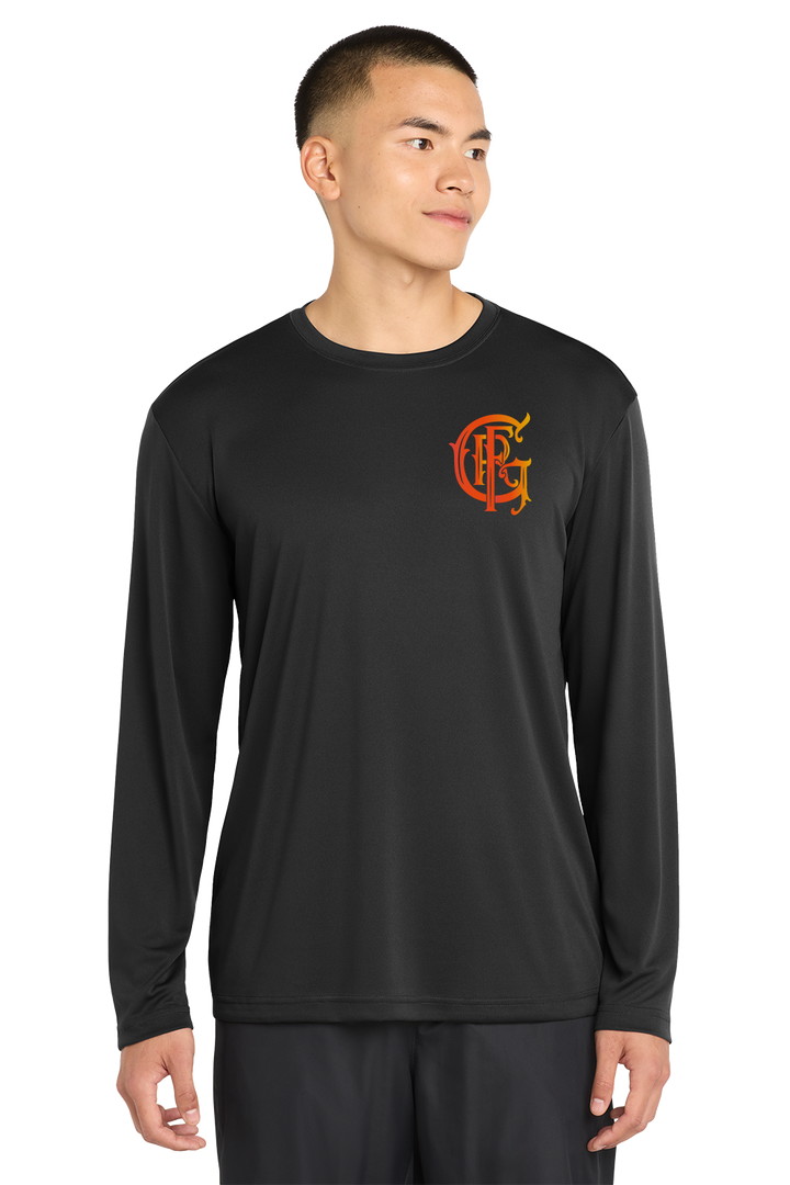 TALL VERSION GFR R96 Bomberos Long Sleeve Black Crew Neck 100% Poly Moisture wicking