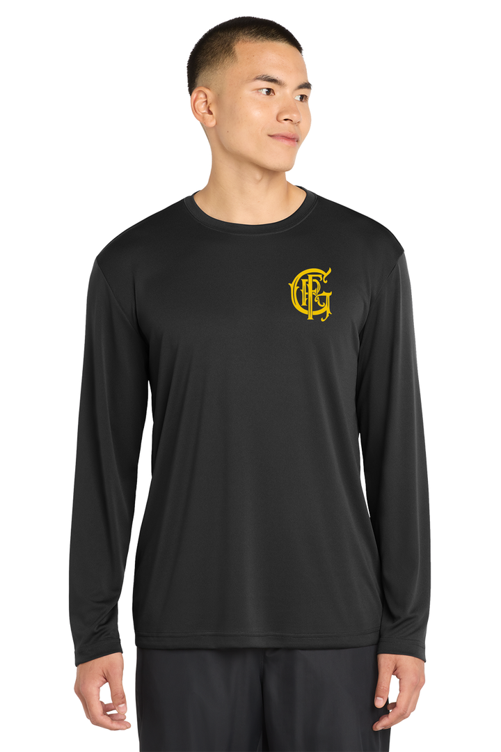 TALL VERSION GFR R95 KRAKEN Long Sleeve Black Crew Neck 100% Poly Moisture wicking