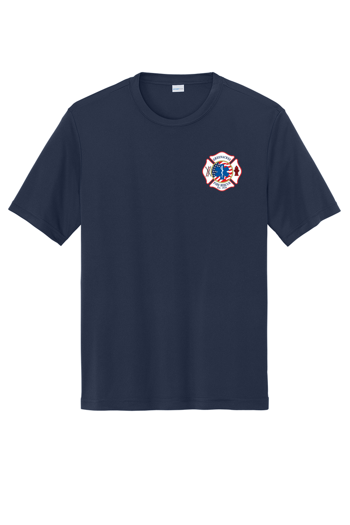 TALL VERSION R94 Flag Navy Moisture Wicking 100% Poly Short Sleeve Crew Neck