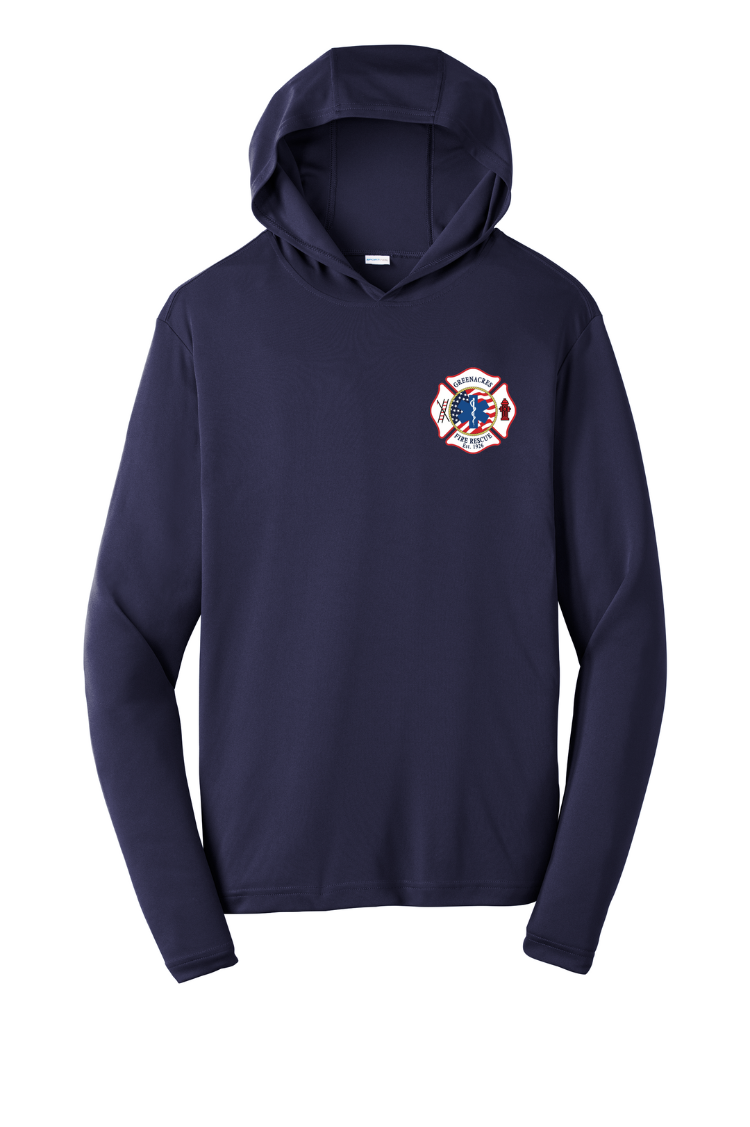 GFR R96 Flag Design 100% Polyester Sport-Tek PosiCharge Competitor Short Sleeve Crewneck Crewneck Navy