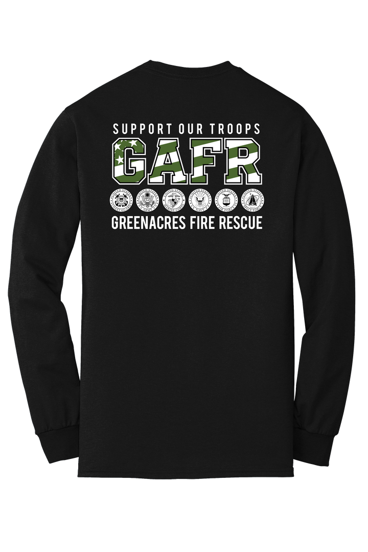 GFR Memorial Day 50/50 DryBlend Long Sleeve Crew Neck Black