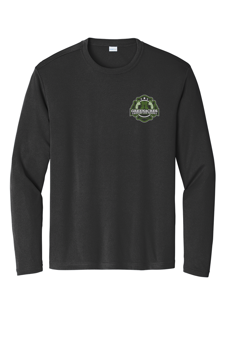 GFR Memorial Day Long Sleeve Black Crew Neck 100% Poly Moisture Wicking