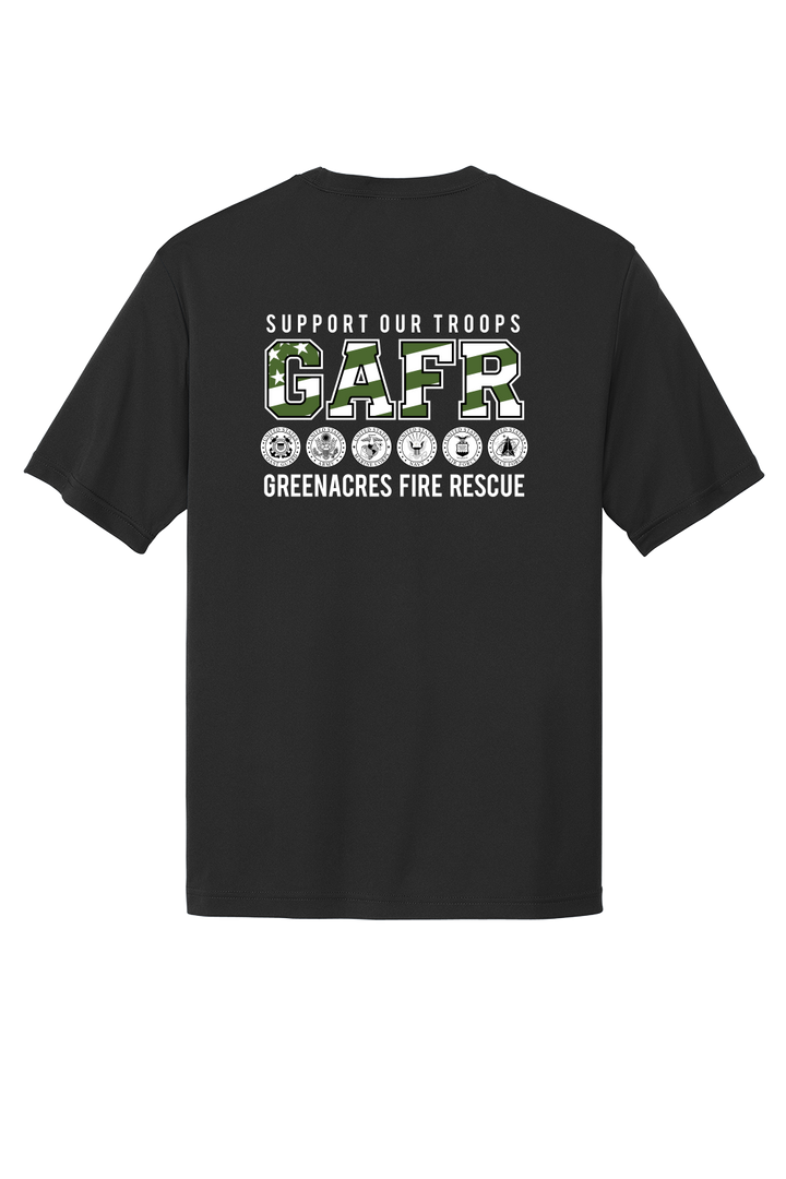 GFR Memorial Day Wicking 100% Poly Short Sleeve Crew Neck Black