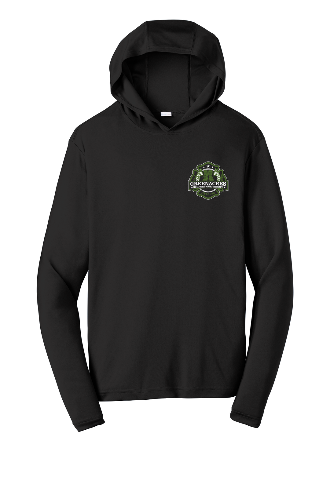 GFR Memorial Day Black 100% Poly Moisture-Wicking Long Sleeve Hoodie