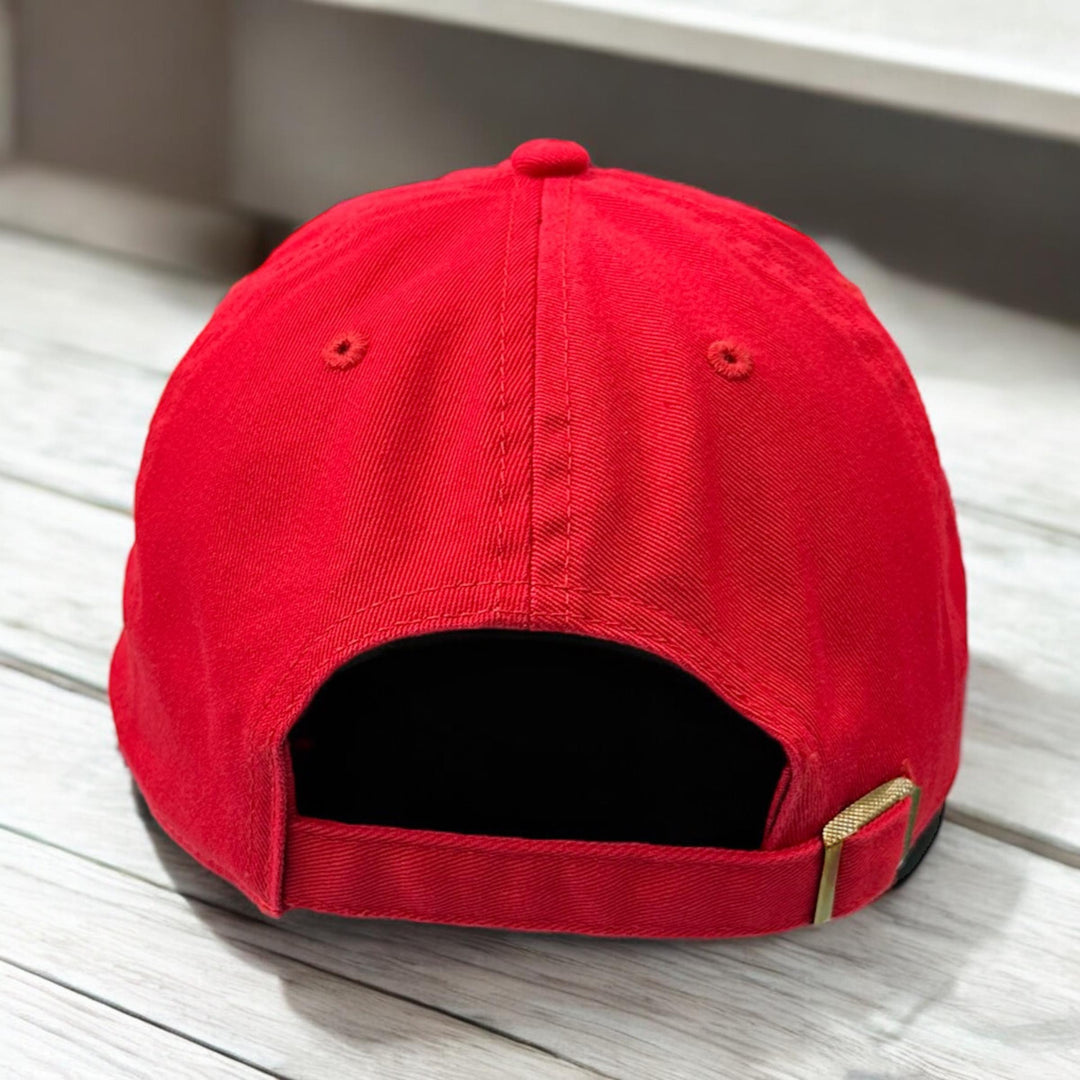 Mario Brothers M Puff red D slider soft twill cap 47 Dad Cap