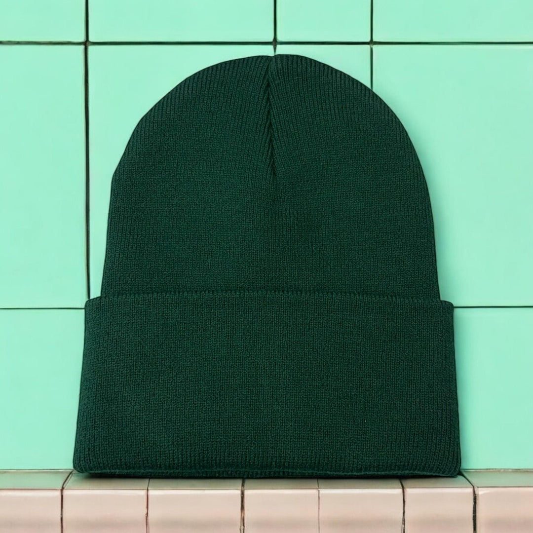 Luigi-Inspired Green 3D Puff ‘L Beanie with Flip - Gamer Hat for Cosplay & Everyday Wear