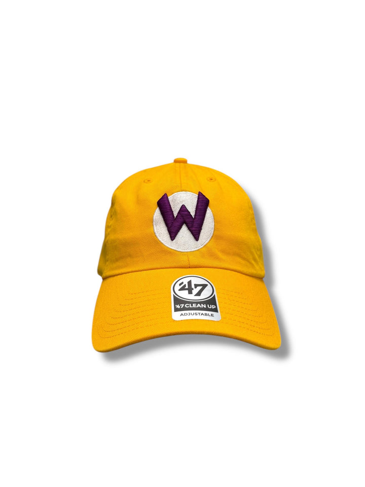 Wario  W Puff Yellow D slider soft twill cap 47 Dad Cap