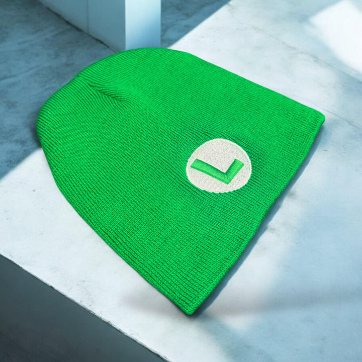 Luigi-Inspired Green 3D Puff ‘L Beanie with Skull Cap - Gamer Hat for Cosplay & Everyday Wear