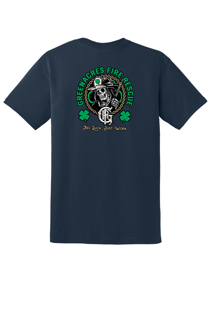 GFR St. Patrick's Day Gildan DryBlend 50/50 Short Sleeve Crew Neck Navy