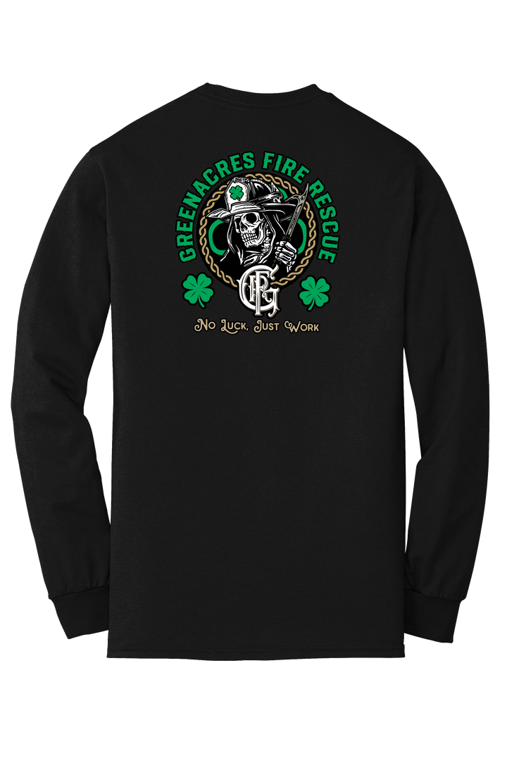 GFR St. Patrick's Day Gildan DryBlend 50/50 Long Sleeve Crew Neck Black