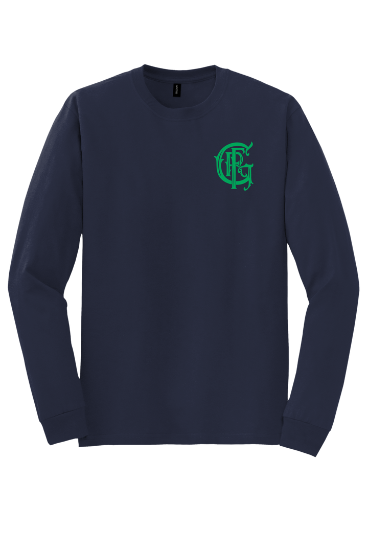 GFR St. Patrick's Day Gildan DryBlend 50/50 Long Sleeve Crew Neck Navy