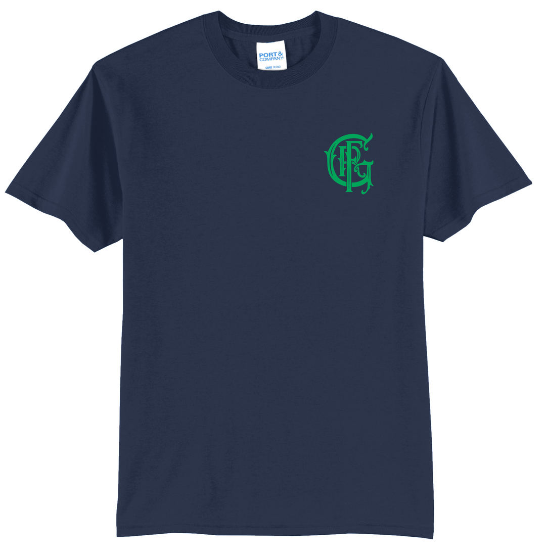GFR St. Patrick's Day Gildan DryBlend 50/50 Short Sleeve Crew Neck Navy